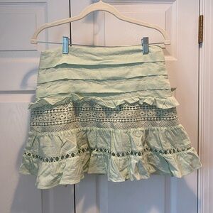 Mint Green Ruffled Skirt